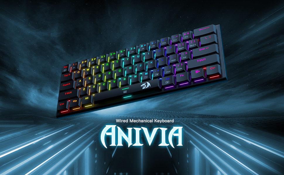 Redragon K614 Anivia 60% Ultra Thin Mechanical RGB GAMING KEYBOARD
